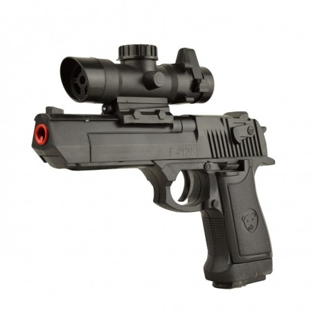 141458 Pistolet en plastique jouet 1823-87 avec pointeur 6 mm billes incluses