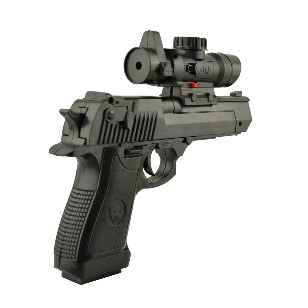 141458 Pistolet en plastique jouet 1823-87 avec pointeur 6 mm billes incluses