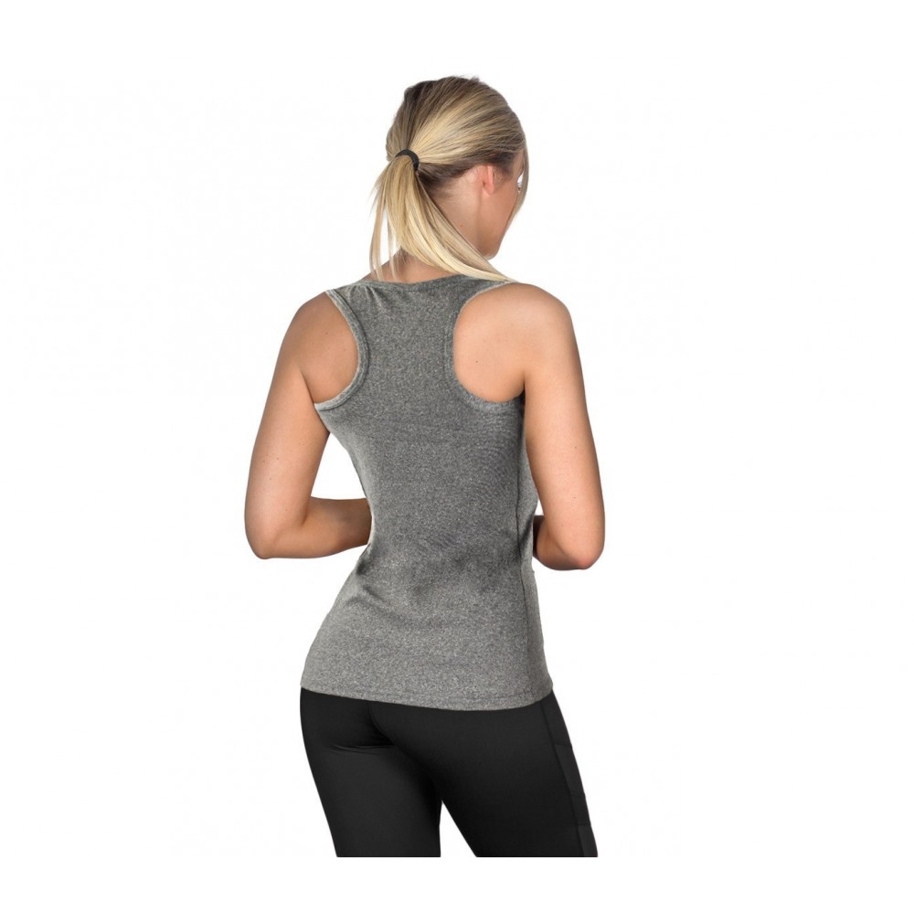 KZ-359 Débardeur de sport running pour femme en tissu respirant bandes latérales