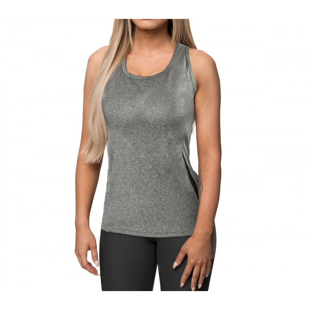 KZ-359 Débardeur de sport running pour femme en tissu respirant bandes latérales
