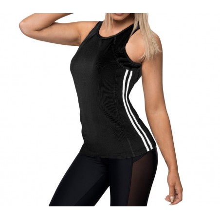 KZ-359 Débardeur de sport running pour femme en tissu respirant bandes latérales