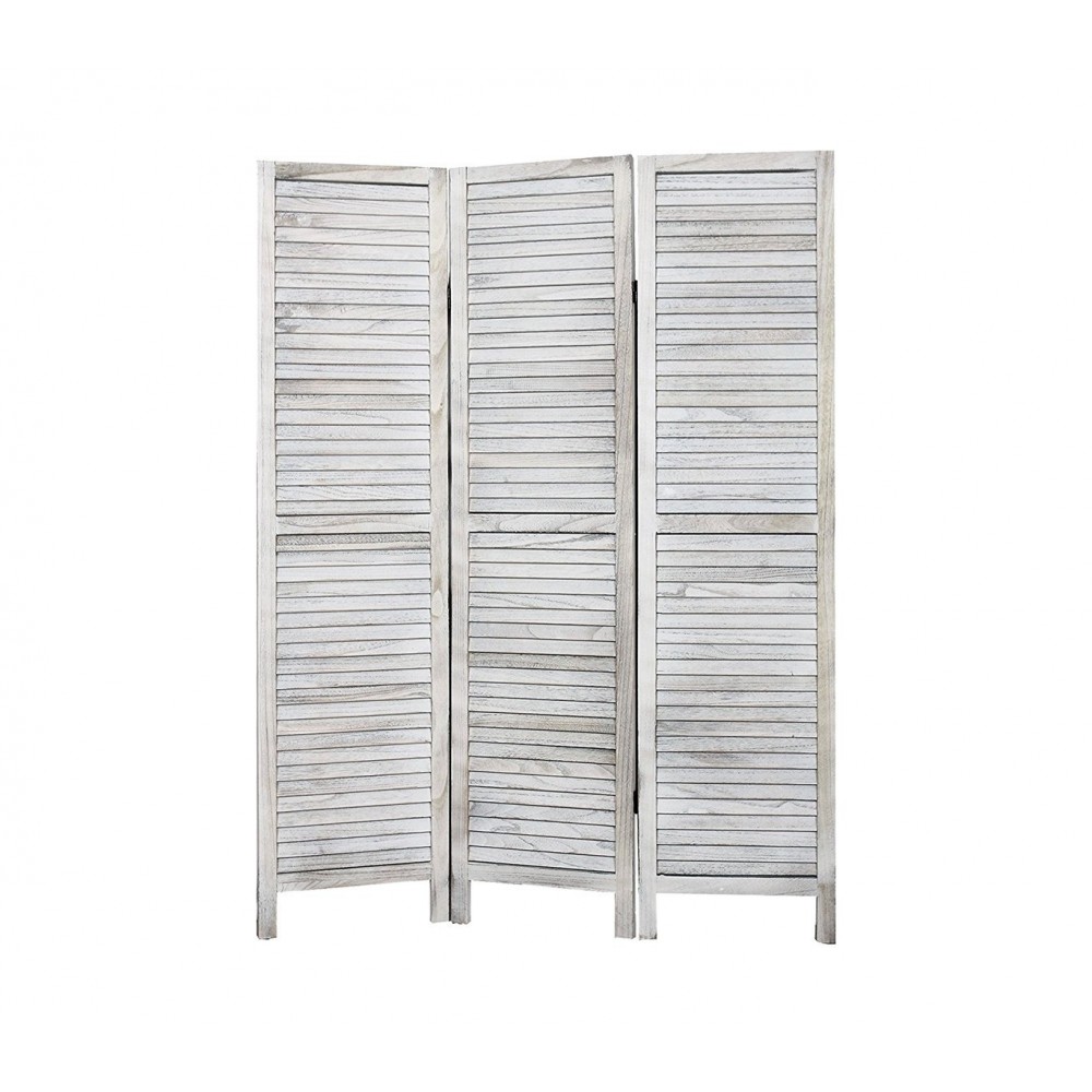 394465 Paravent modèle classique en bois 170 x 40 cm trois panneaux