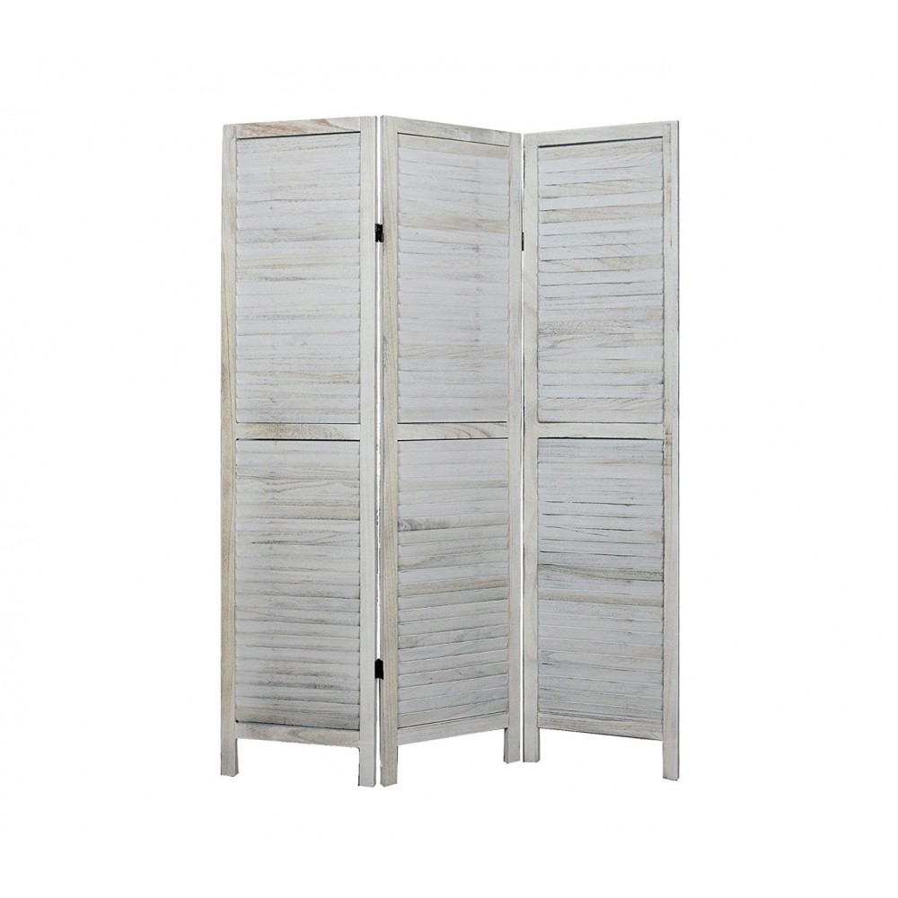 394465 Paravent modèle classique en bois 170 x 40 cm trois panneaux