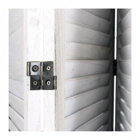 394465 Paravent modèle classique en bois blanc vieilli 170 x 40 cm 394465 Paravent modèle classique en bois blanc vieilli 170 x 40 cm