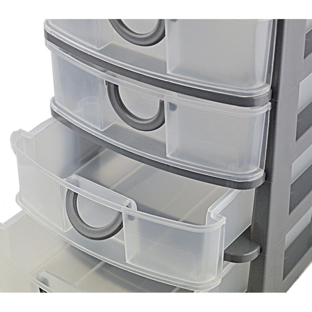 Organisateur de cosmétique maquillage en plastique transparent avec tiroirs