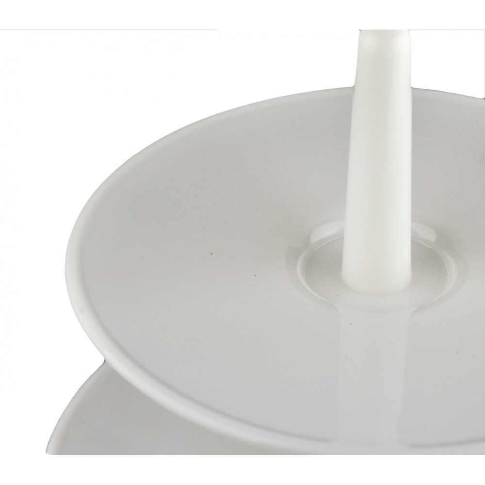 296158 Serviteur à 3 étages pour snacks et gâteaux économise espace 27 x 22 cm