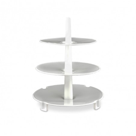 296158 Serviteur à 3 étages pour snacks et gâteaux économise espace 27 x 22 cm
