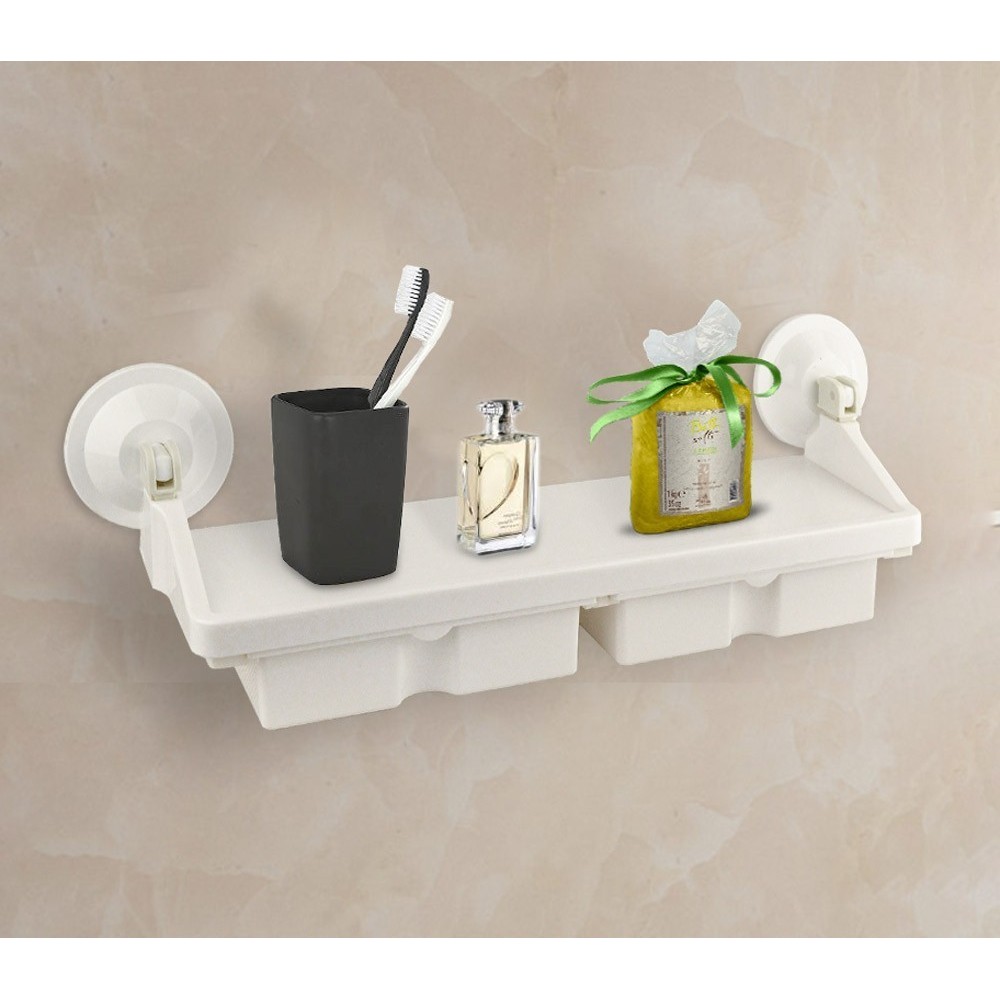 166499 Étagère à ventouse avec deux tiroirs résistante pas besoin de perçage