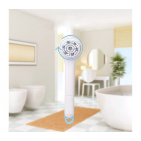 Brosse de massage souple 5 en 1 avec piles DOCCIA SPA à manche spéciale dos 