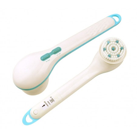 Brosse de massage souple 5 en 1 avec piles DOCCIA SPA à manche spéciale dos 