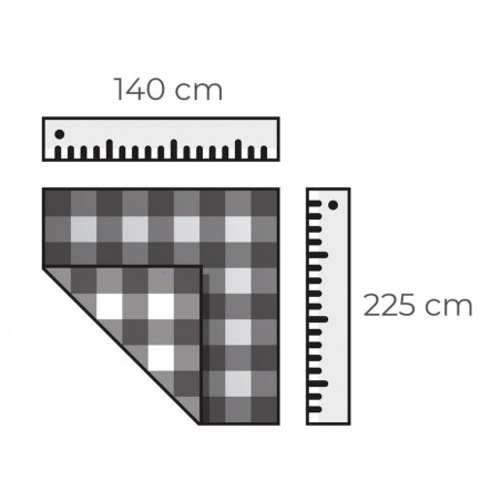 302989 Nappe rectangulaire toile cirée en PVC 140x225 cm imperméable transparent