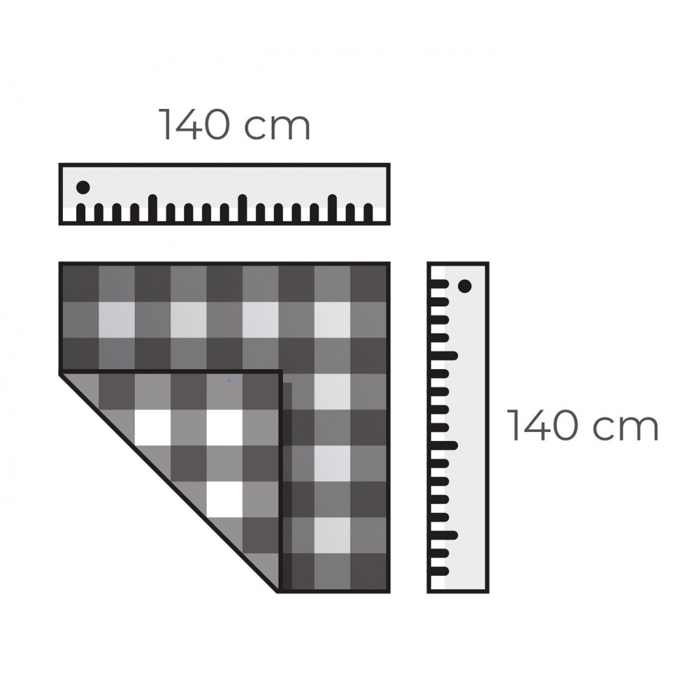 302965 Nappe carrée toile cirée en PVC 140 x 140 cm imperméable et transparent