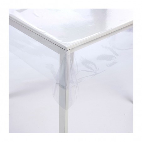 302965 Nappe carrée toile cirée en PVC 140 x 140 cm imperméable et transparent