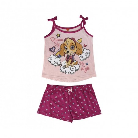 22-1971 Pyjama d’été PAW PATROL pour enfant en coton tailles du 2 au 6 ans