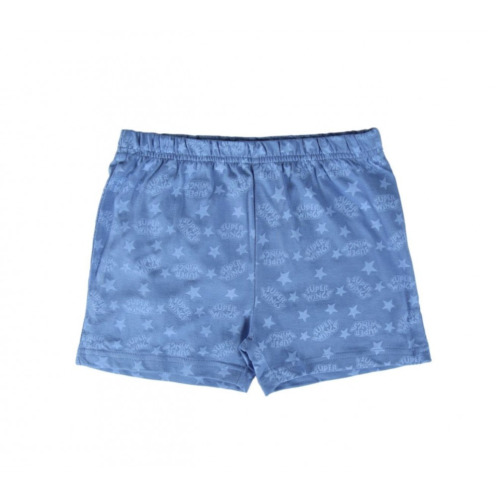 22-2108 Pyjama d’été SUPER WINGS pour garçon en coton tailles de 2 à 6 ans