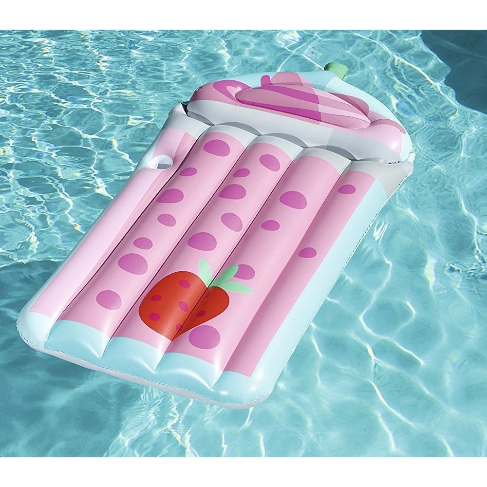 44037 Matelas boisson tropicale 190 x 99 cm avec poignées et porte-gobelet