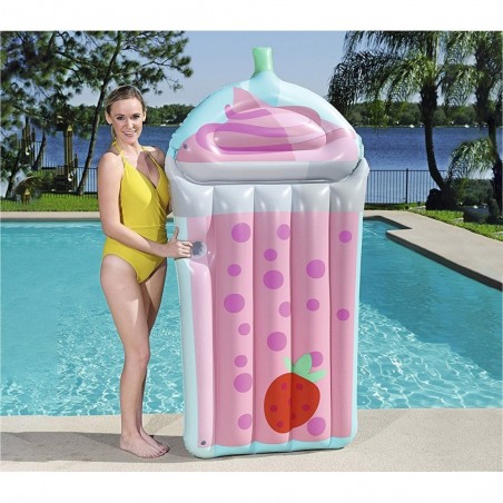 44037 Matelas boisson tropicale 190 x 99 cm avec poignées et porte-gobelet