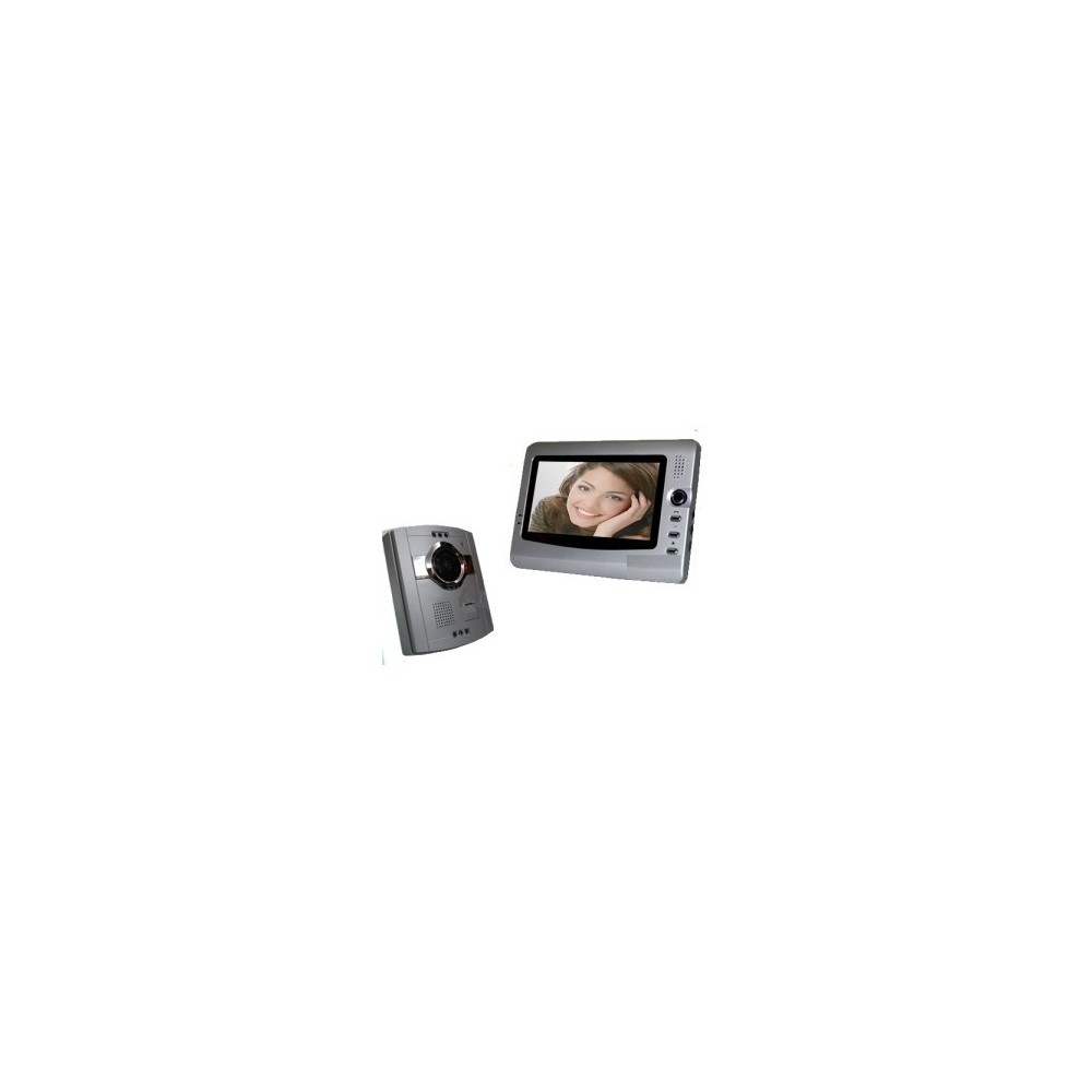 Interphone - Caméra vidéo couleur avec écran LCD 7 pouces modèle argent 