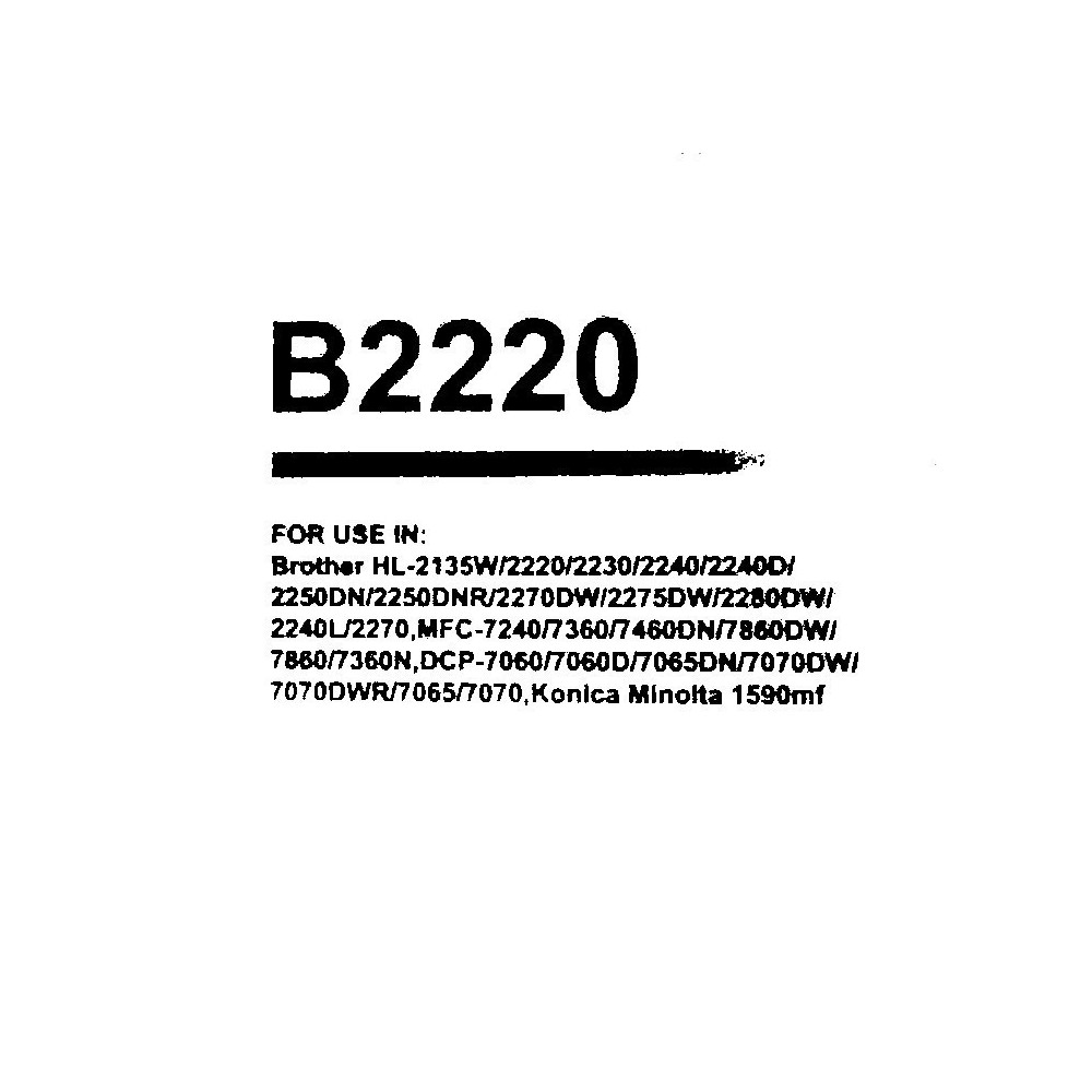 B2220 Toner compatible avec Brother HL 2240, 2270DW, 2250,7360,7460,7860
