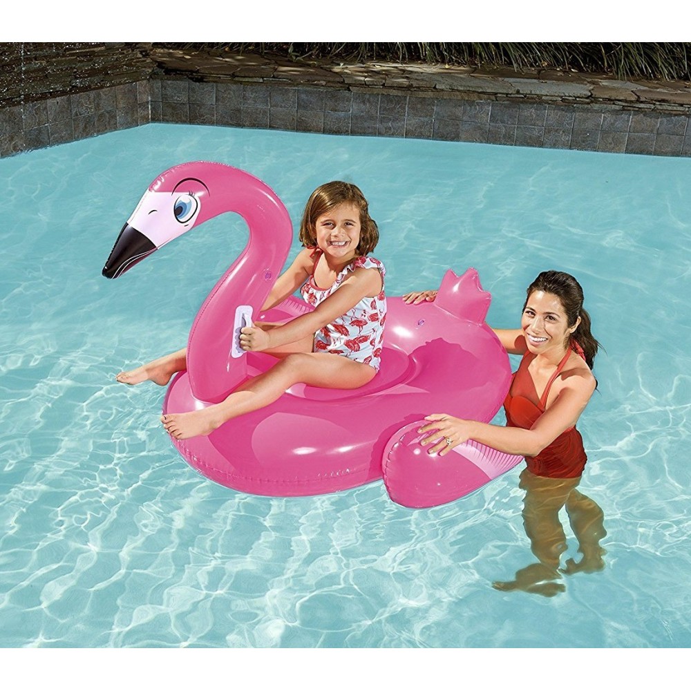 41103 Flamenc gonflable à chevaucher 135 x 119 cm BESTWAY avec poignées