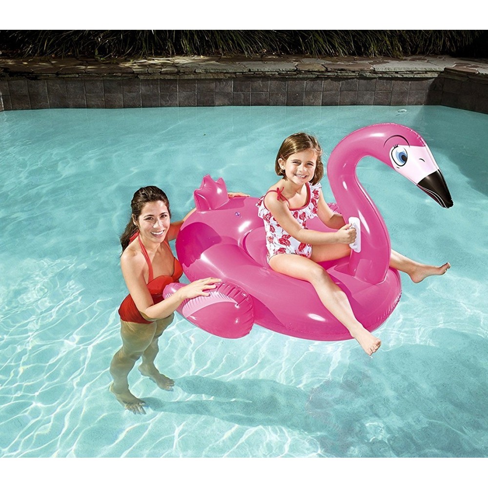 41103 Flamenc gonflable à chevaucher 135 x 119 cm BESTWAY avec poignées