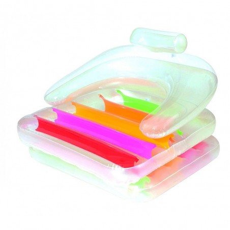 43023 Fauteuil convertible gonflable piscine High Fashion avec dossier 201x89 cm