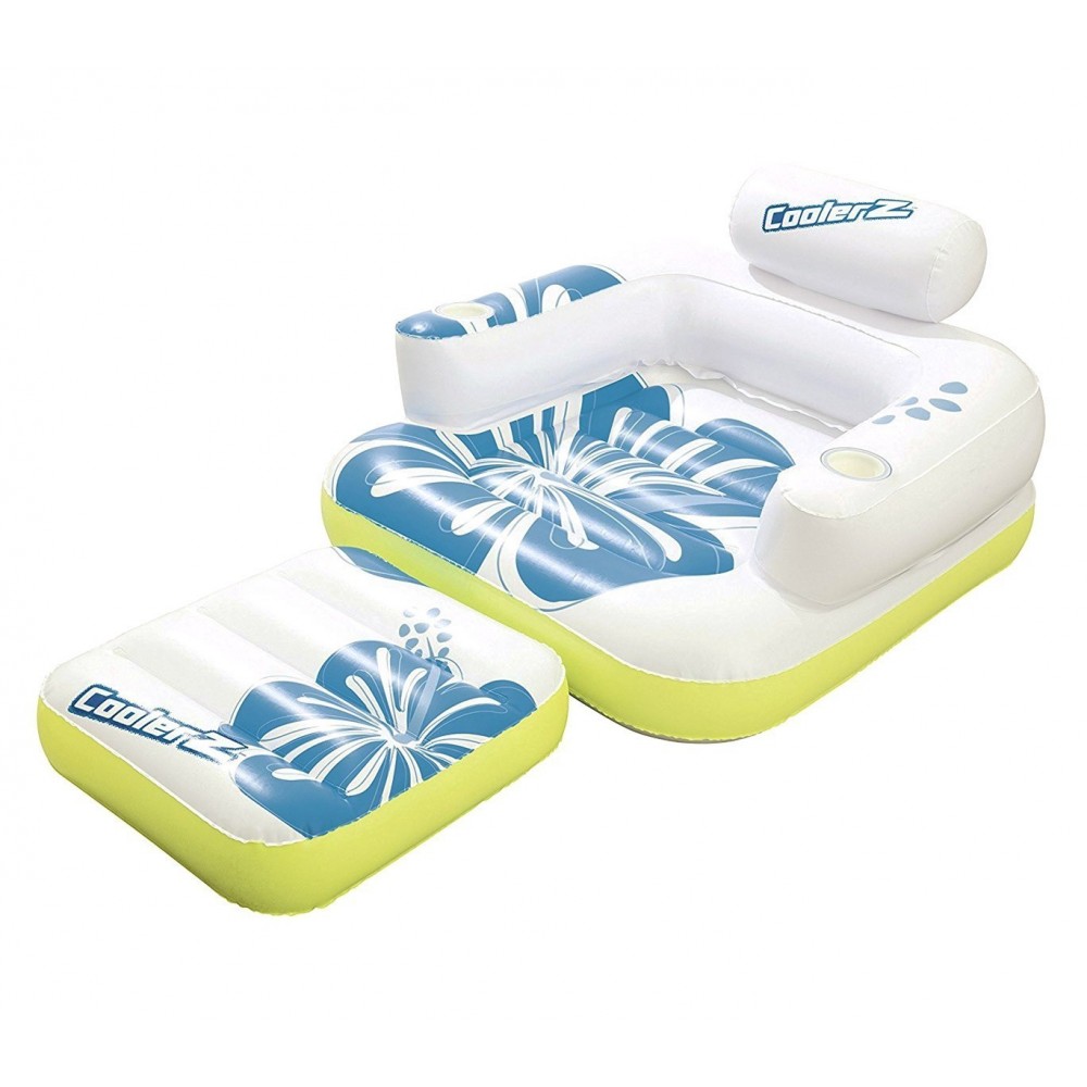 43128 Fauteuil gonflable piscine Tiki Time Coolerz 175 x 107 cm avec dossier