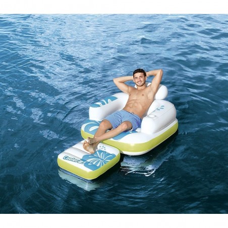 43128 Fauteuil gonflable piscine Tiki Time Coolerz 175 x 107 cm avec dossier