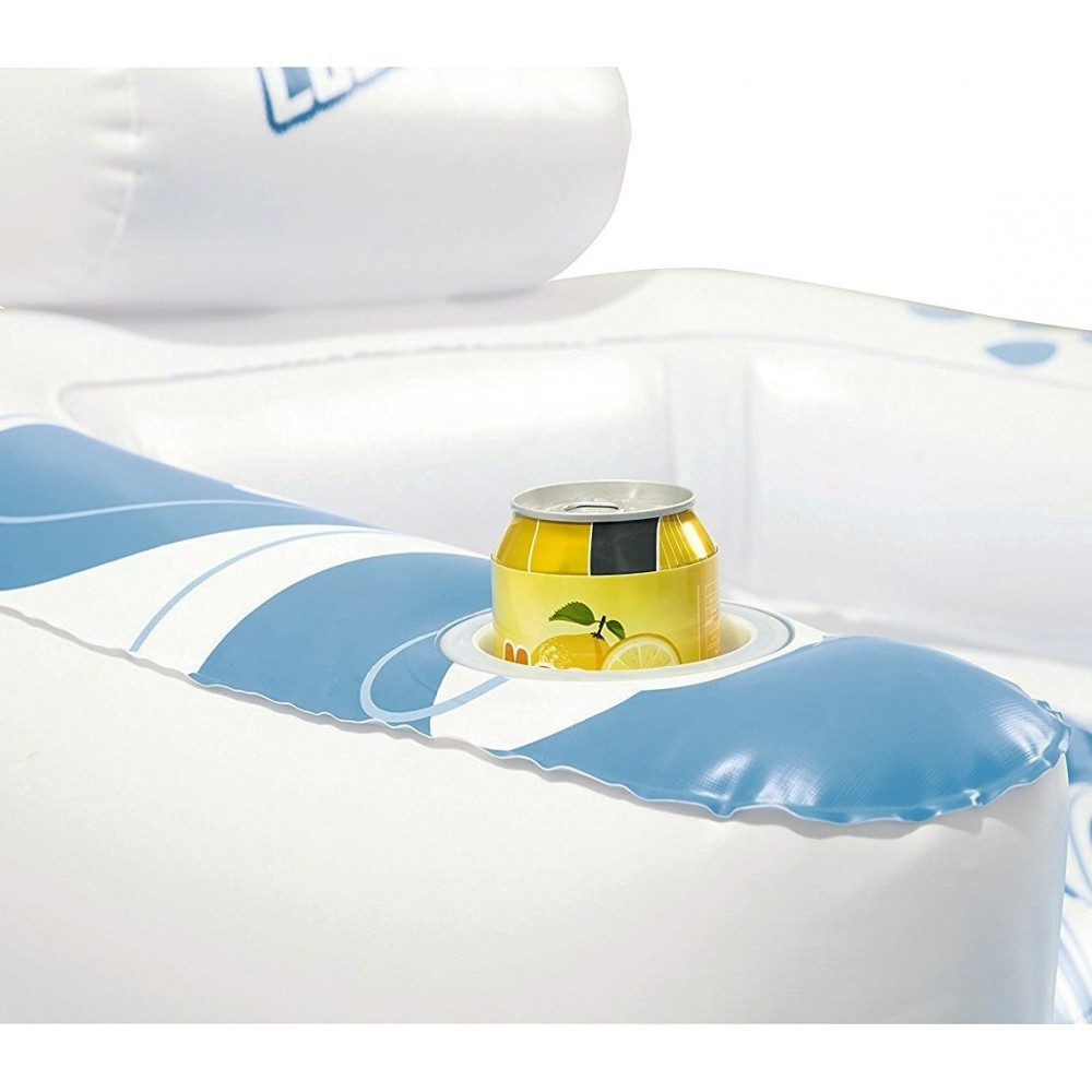 43128 Fauteuil gonflable piscine Tiki Time Coolerz 175 x 107 cm avec dossier