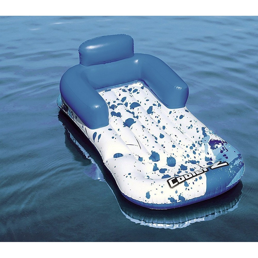 43130 Matelas détente de piscine Tiki Time Coolerz 175 x 107cm avec dossier