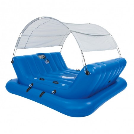 43134 île gonflable Coolerz à bascule 4 personnes avec haut-parleurs et parasols