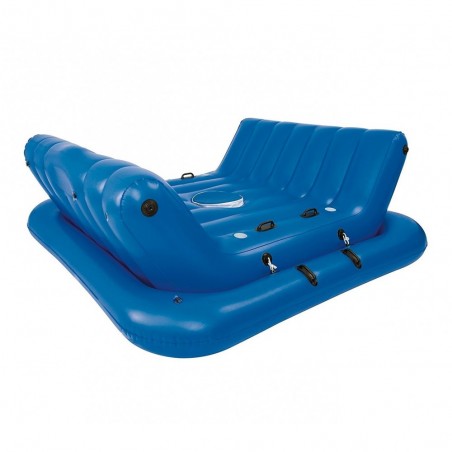 43134 île gonflable Coolerz à bascule 4 personnes avec haut-parleurs et parasols