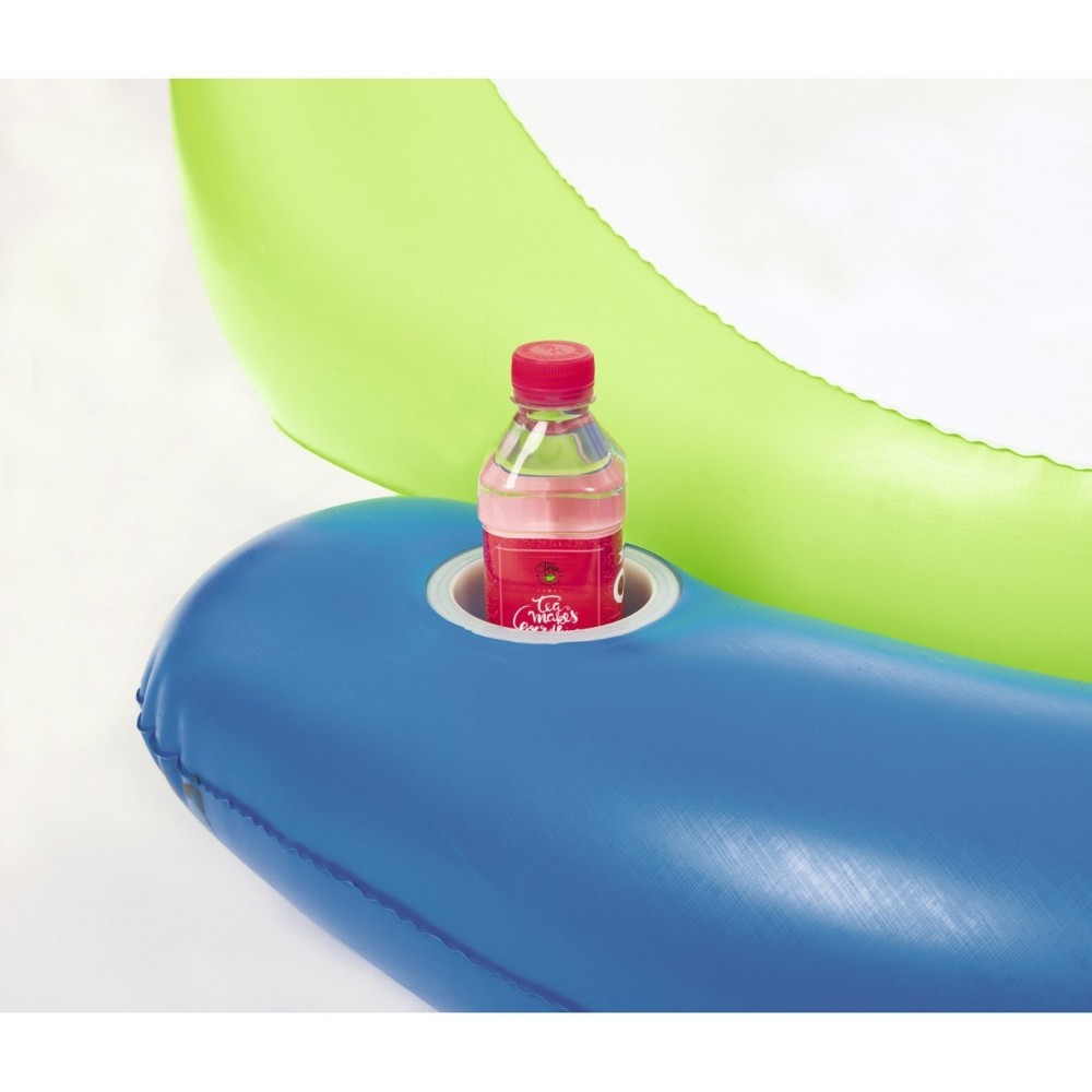 43136 Matelas détente de piscine Sit-N-Sun Coolerz 150x140 cm avec porte-gobelet