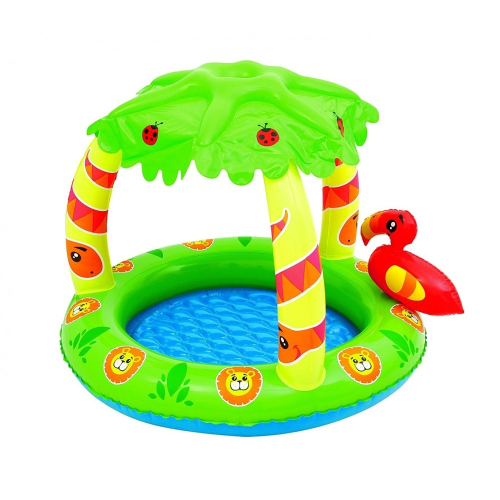 52179 Pataugeoire gonflable Jungle enfant avec marquise 99x91x71 cm Bestway