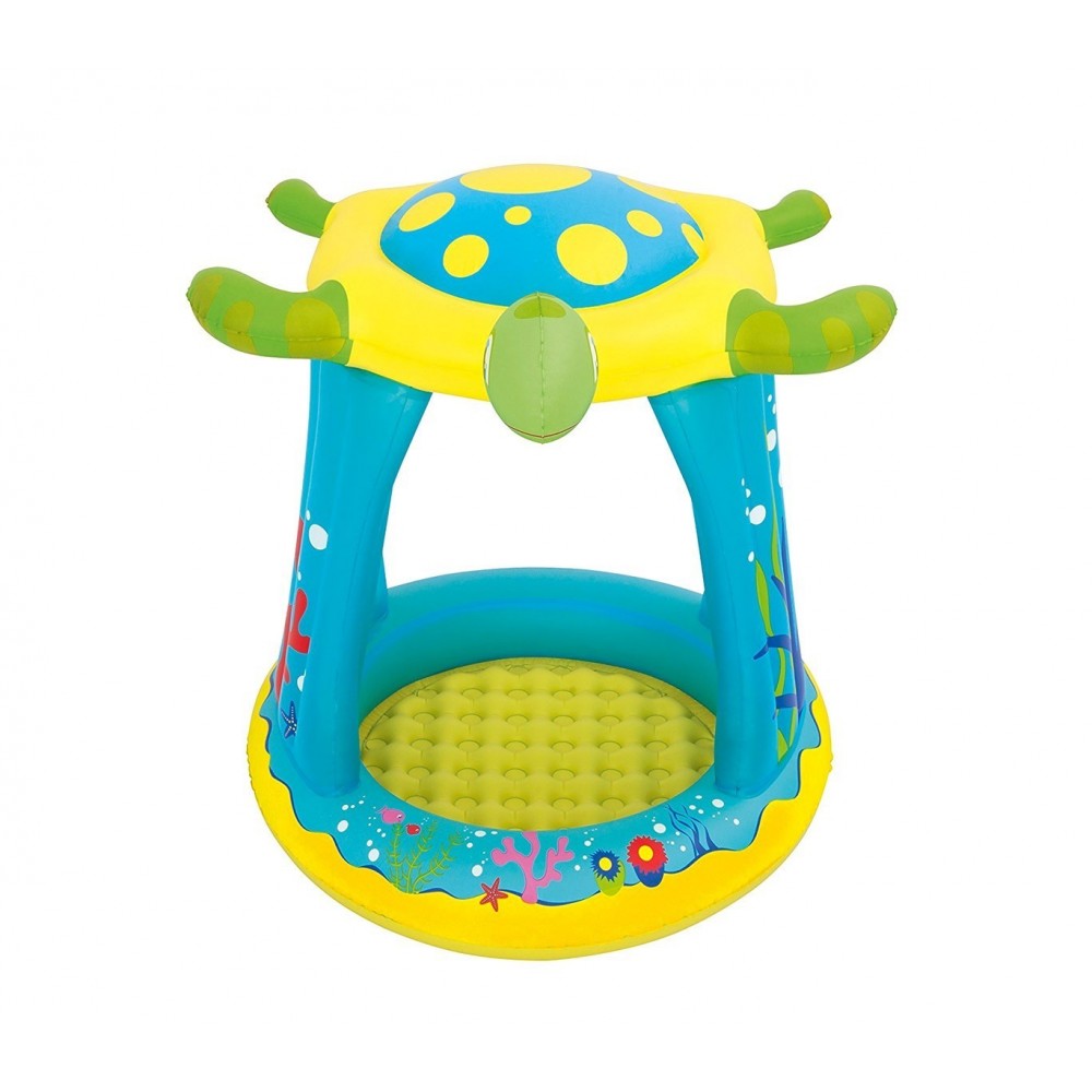 52219 Pataugeoire gonflable Tortue enfant avec marquise 109x96x104 cm Bestway