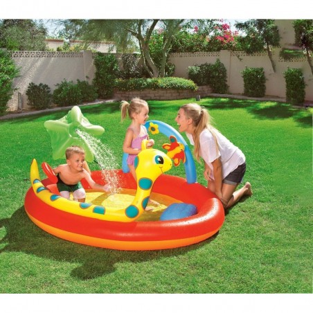 52211 Aire de jeux gonflable aquatique serpent avec jet d’eau 193x150x89 cm 