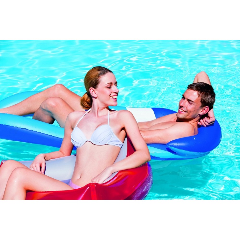 43130 Matelas détente de piscine Tiki Time Coolerz 175 x 107cm avec dossier