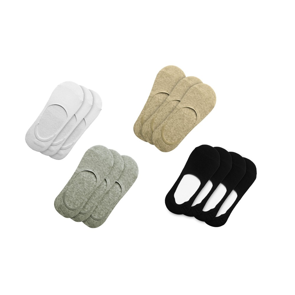 Lot 12 paires de chaussettes femme avec bande de silicone antidérapante NY-700D