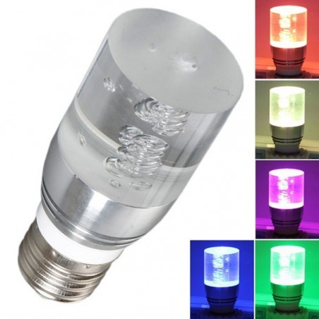 Ampoule LED E27 3W RVB multicolore -chromothérapie détente - avec télécommande