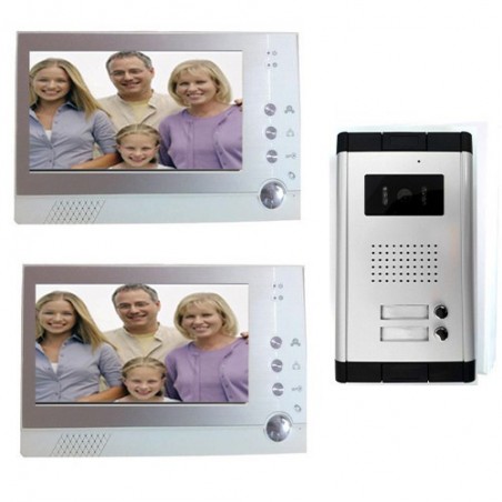 Caméra de porte 2 fichiers moniteurs kit caméra infrarouge 7 pouces avec mémoire