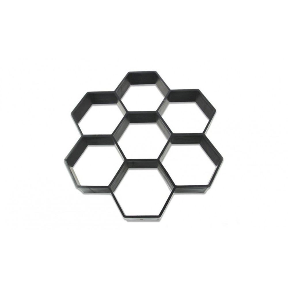 10757 Moule à pavé béton pour jardin mod. hexagonal taille 28 X 29 cm