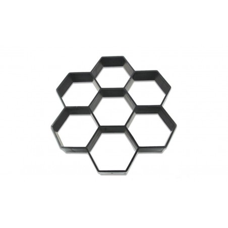 10757 Moule à pavé béton pour jardin mod. hexagonal taille 28 X 29 cm