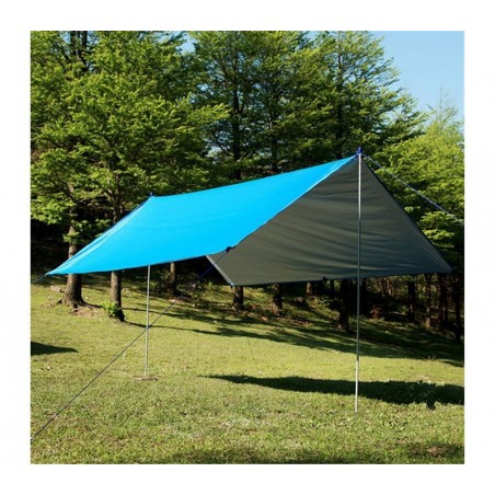 Tente de camping avec pare-soleil 10745 pour camper avec piquets et tirants Tente de camping avec pare-soleil 10745 pour camper avec piquets et tirants