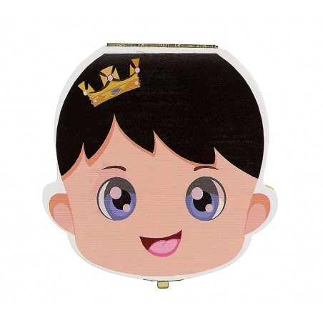 10751 Boîtier en bois coloré pour garde dents de lait bébé et fille