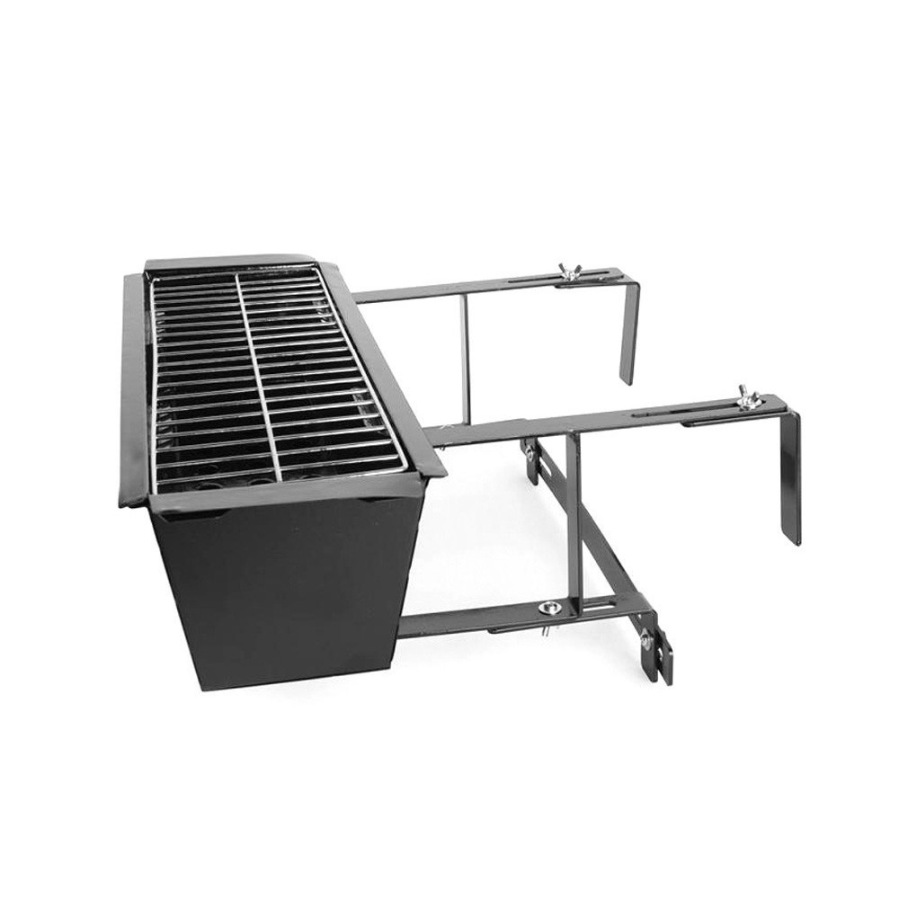 Barbecue universel 10756 pour balustrades de balcon 19x58x38 cm brasier