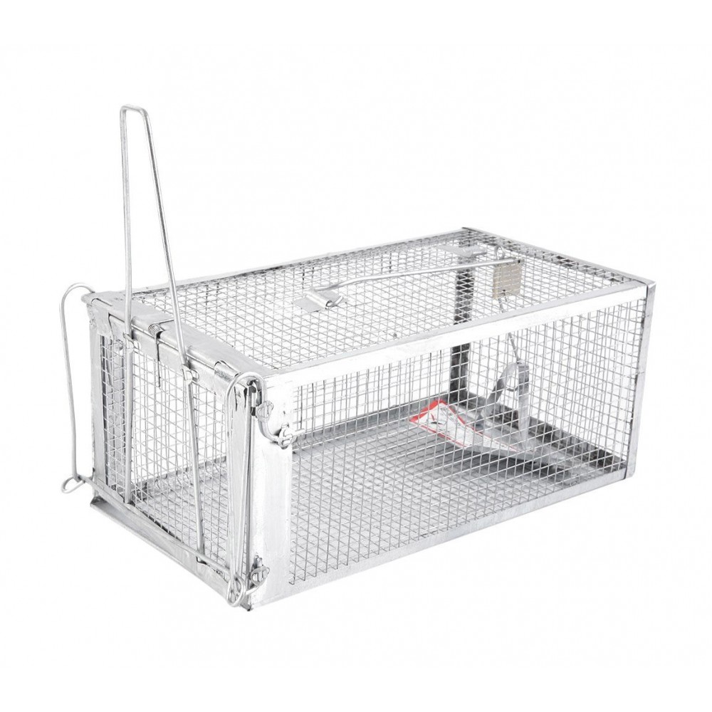 Piège à souris en métal 10750 cage avec mécanisme à ressort