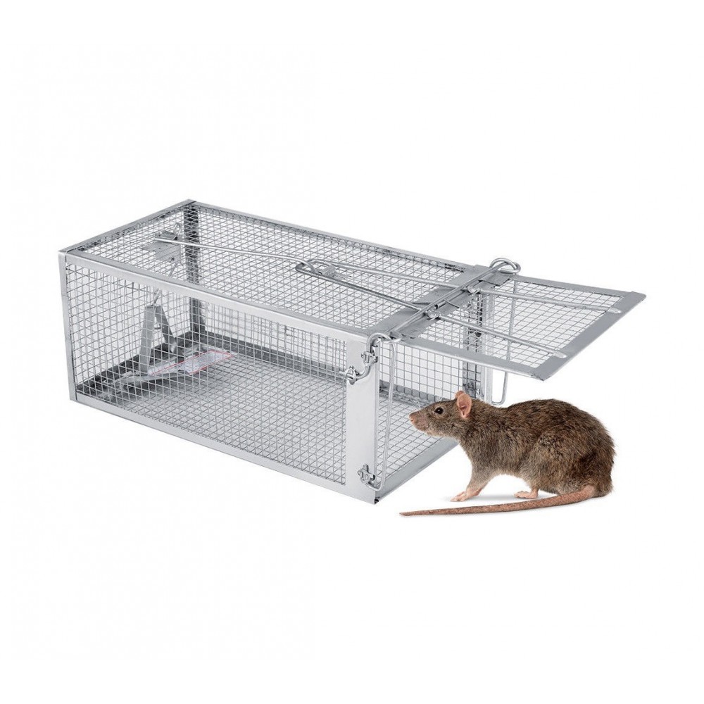 Piège à souris en métal 10750 cage avec mécanisme à ressort