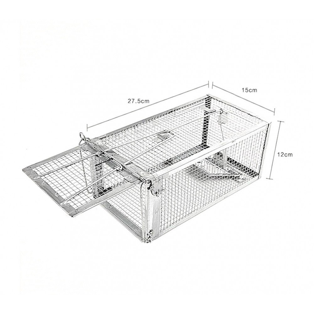 Piège à souris en métal 10750 cage avec mécanisme à ressort