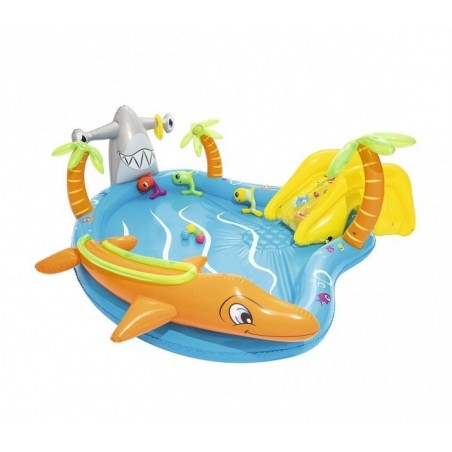 53067 PiscinE Play Center modèle Mar fondo gonflable, toboggan 280x257x87cm