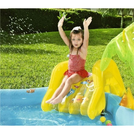 53067 PiscinE Play Center modèle Mar fondo gonflable, toboggan 280x257x87cm